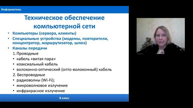 Информатика 8 класс. Компьютерные сети