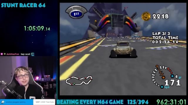 Beating EVERY N64 Game - Stunt Racer 64 (125/394) смотреть онлайн