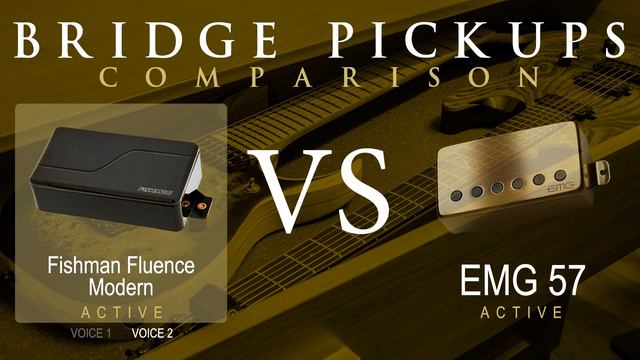 Fishman FLUENCE MODERN (ceramic) vs EMG 57 - Active Bridge Pickup Guitar Tone Comparison Demo смотреть онлайн