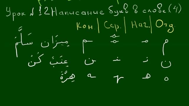 УРОКИ ТАДЖВИДА. Урок 12. Написание букв в слове. 4 смотреть онлайн