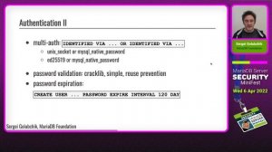 Sergei Golubchik - MariaDB: Security Features
