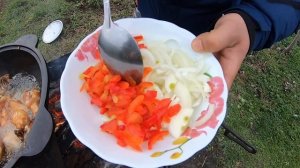 Картошка с мясом.| Еда на костре в казане.| Как приготовить картошку с мясом.