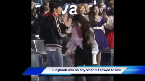 BTS Jungkook Was So Shy When IU Bowed To Him @ Melon Music Awards 2017