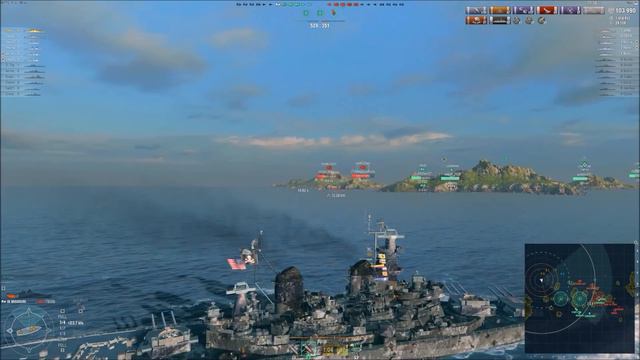 Aggresive play on Missouri || World of Warships