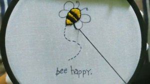 Вышивка желтая пчелка гладью для начинающих.Вышивка 2022.