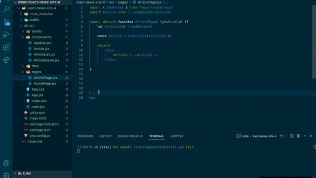 W8D2: React News Site (2 of 2) смотреть онлайн