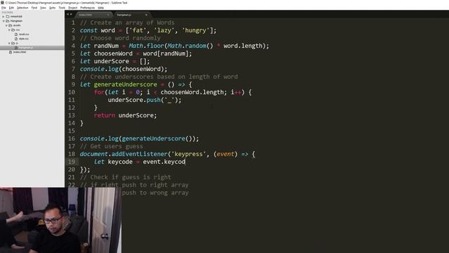 Hangman Game JavaScript from Scratch