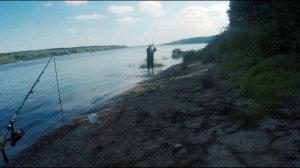 Ловля на фидер крупной плотвы на течении на реке Ока Рыбалка жарким летом на секретном месте