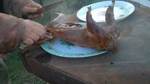 Кролик горячего копчения.#Кролик_горячего_копчения.