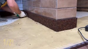 Укладка каменного ковра в душевой #каменныйковер #обучение #душевая Stonecarpet