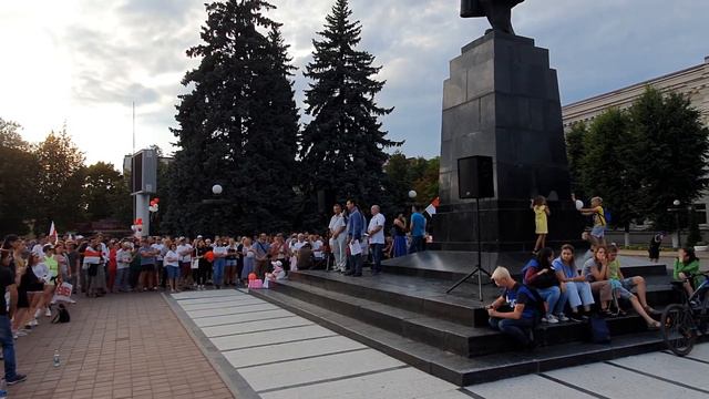 Беларусь. Молодечно 2020 18 августа. Площадь. Часть2. смотреть онлайн