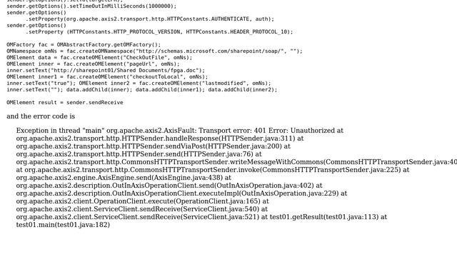 Sharepoint: HTTP401 when access sharepoint web service using Java HttpClient смотреть онлайн