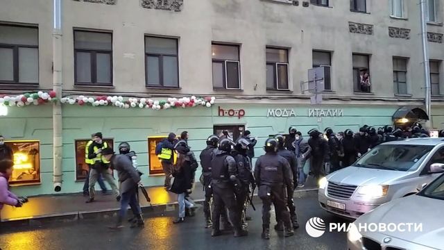 Несогласованная акция в Петербурге завершилась