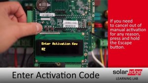 Manual Activation of a SolarEdge Single-Phase Inverter