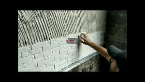 Мастер класс укладки декоративного венецианского кирпича из гипса прям на черный каркас!