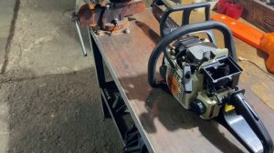STIHL 250 меняем шнурок. STIHL 180 разбираем самую простую бензопилу.