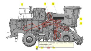 Ремни на комбайн NOVA 320-330-340