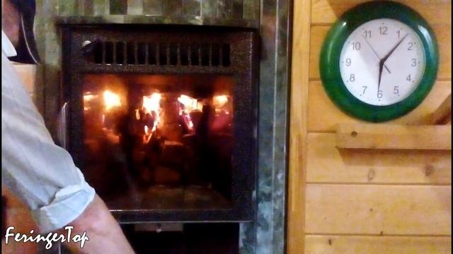 Печь для бани Ферингер Ламель с кирпичным щитком. Баня автора конструкции кирпичного щитка. смотреть онлайн