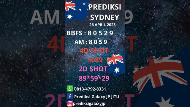 PREDIKSI SYDNEY 26 APRIL 2023 !!! JOSS GANDOSS GASSS