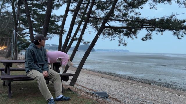 에어텐트로 일출 일몰을 모두 볼수있는 바닷가에서의 캠핑 [ #꾸버스훈제박스 #제로스트A1 ]