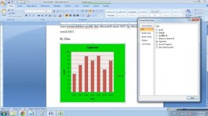 Cara mengcopy grafik dari ms excel ke Microsoft word 2007