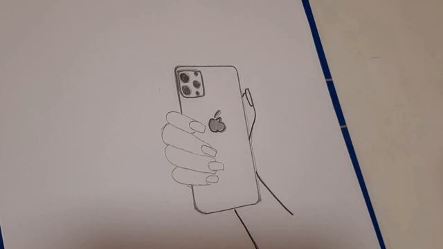 Iphone 14 Pro Max holding in hand / Pencil Sketch / How To Draw Hand Holding an IPhone смотреть онлайн