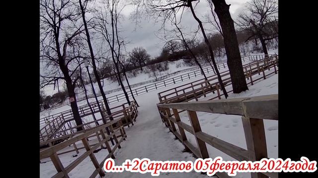 Парк пруд Семхоз зимой в Саратове 05 февраля 2024 года