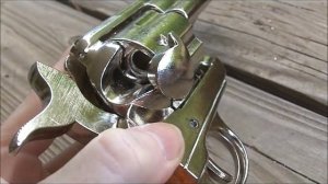 Denix NonFiring Colt 45 Peacemaker Nickel Revolver Single Action -customized for Ebay listings!
