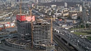 Среди тысячи машин! Строительство небоскребов. Башенные краны Potain и Liebherr. Moscow