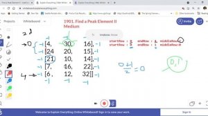 Leetcode 1901  Find a Peak Element II  - Implementation using a flavor of binary search