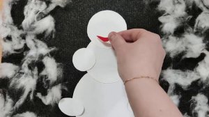 Снеговик из геометрических фигур☃️✨