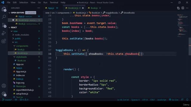 JavaScript Full Stack Developer COURSE:  Render Conditionally in REACT