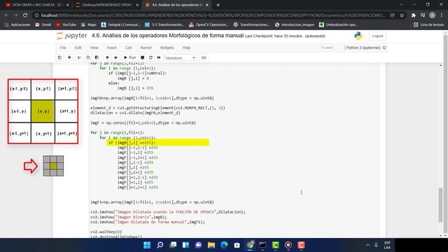 4.6. Aprendiendo en OpenCV con Python - Análisis de los operadores Morfológicos de forma manual. смотреть онлайн