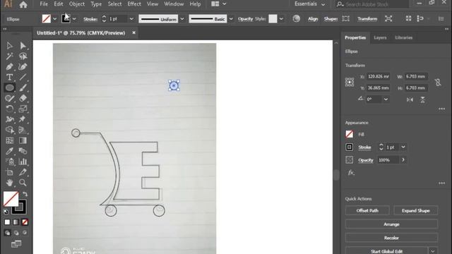 e commerce logo design from sketch to the end | adobe illustrator tutorial | Logo Design Tutorial смотреть онлайн