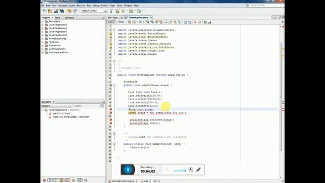 Drawing Line in java FX смотреть онлайн