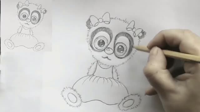 Как нарисовать пандочку/Рисование для детей