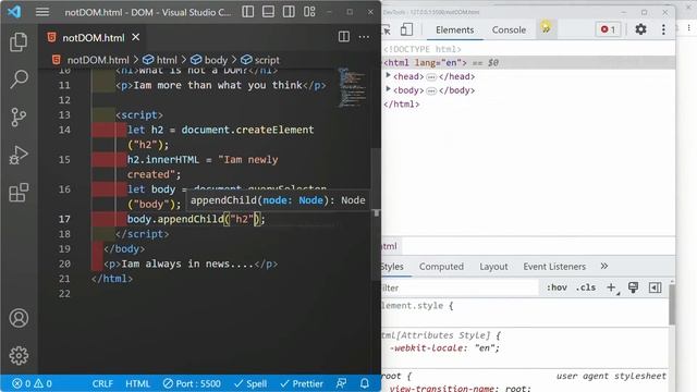 Is DOM same as HTML - 8 || Part -1 || JavaScript Tutorial for Beginners  - 78