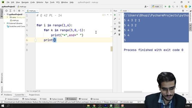 Star Patterns Python Program #10 | Star Patterns python playlist