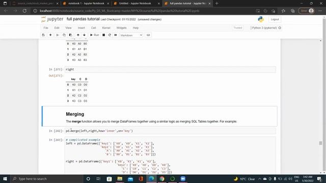 Pandas Tutorial Part 6 : Merging Joining  and Concatenating In DataFrame