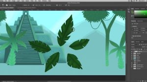 Painting Jungle foliage | 2D Game Design