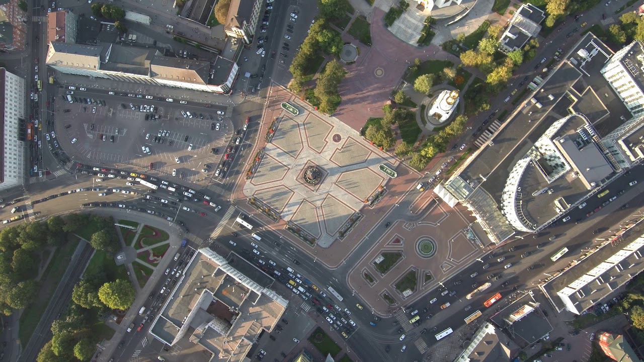 Панорамная съемка центра Калининграда, аэросъемка смотреть онлайн