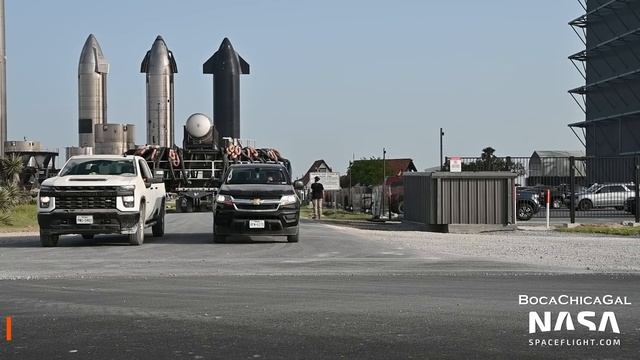Can Crusher Cap Moved To The Launch Site | SpaceX Starbase смотреть онлайн