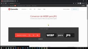 Como converter de WEBP para JPG online grátis pelo Convertio