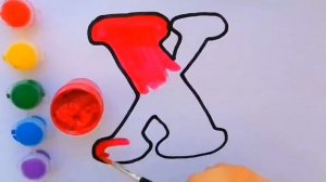 Алфавит. Пишем букву Х. Раскраска для малышей.