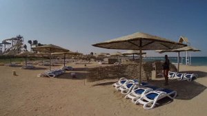 Территория и пляж отеля Golden 5 The Club 4*. Хургада. Египет.