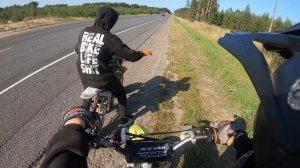 Как обращаться с питбайком | Стант на питбайке + жесткие отстрелы