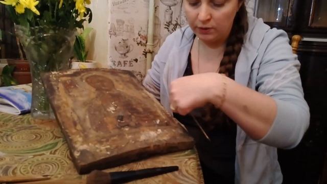 Старинная икона Господь Вседержитель в басме. 17 век? Как ее вышивать?