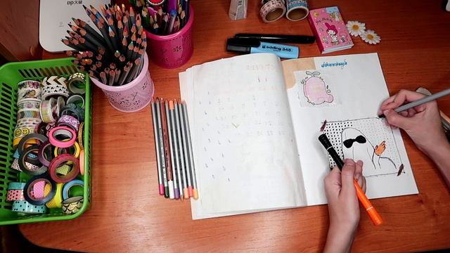 МОЙ ЕЖЕДНЕВНИК | Оформление И Заполнение Ежедневника На Октябрь | Рисуем Вместе | Осень ?