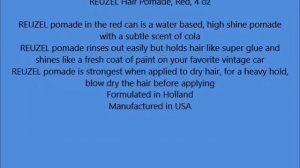 REUZEL Hair Pomade, Red, 4 oz