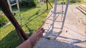 Навес для автомобиля.  Собрал бюджетный, из того что было